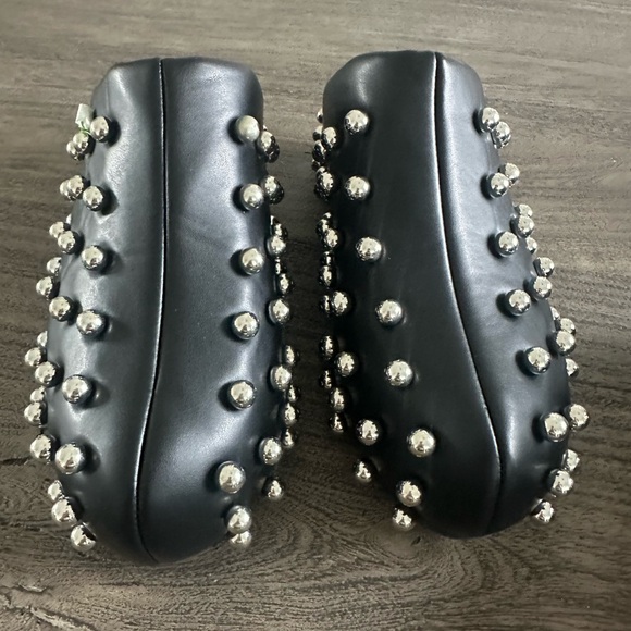 Black Studded Women's Slip-On Slippers - Picture 7 of 7